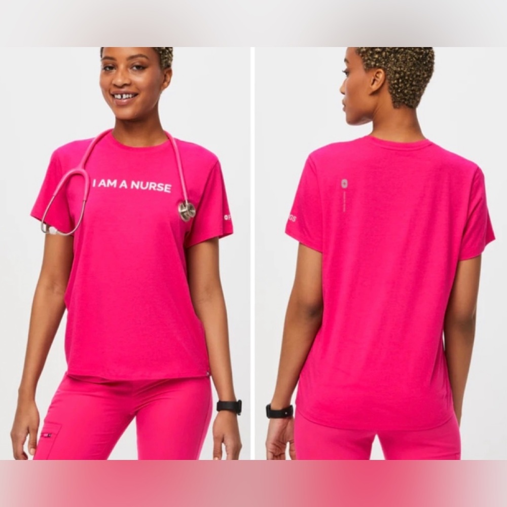 FIGS “I Am A Nurse” Oversized Short Sleeved Underscrub T-Shirt Large NWT
